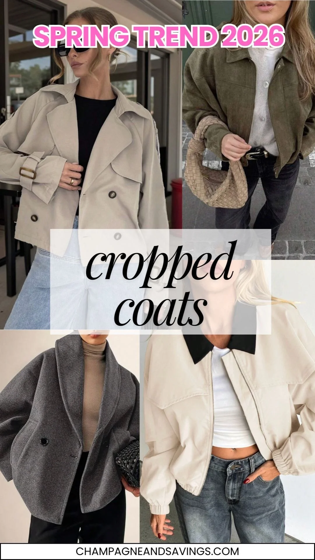 Cropped coats collection, spring outerwear trend