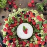 Wedding wreath with berries and mint leaves, rustic wedding decor