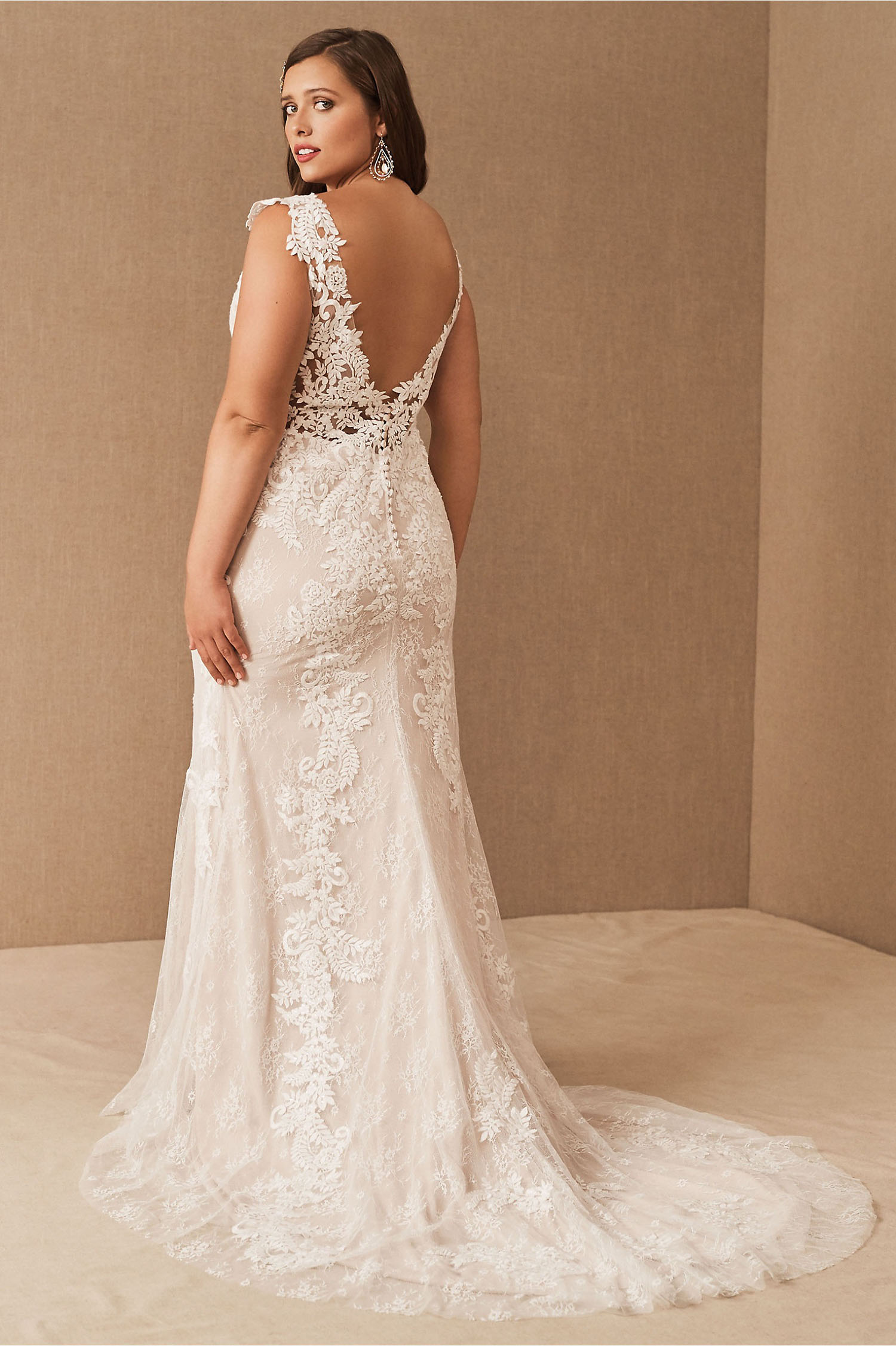 Lace gown, wedding or formal event