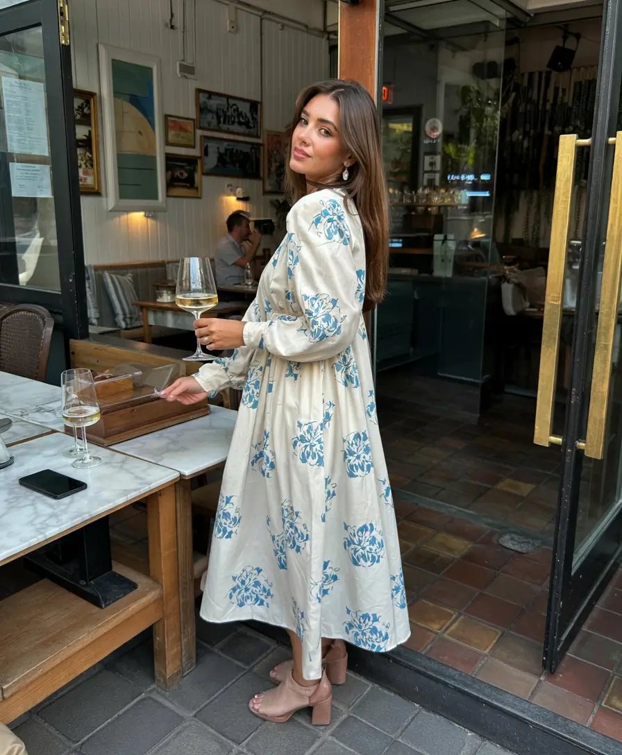 Sophisticated floral dress, ideal for spring elegance