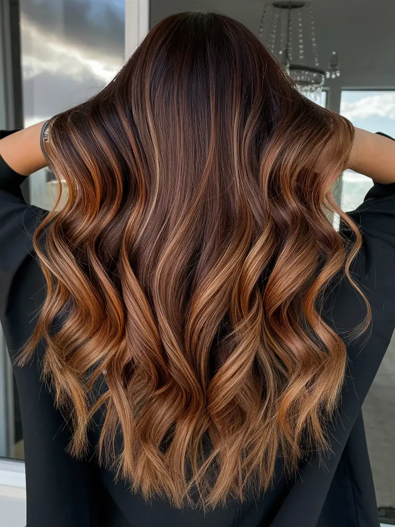 Warm caramel ombre, dreamy brunette style