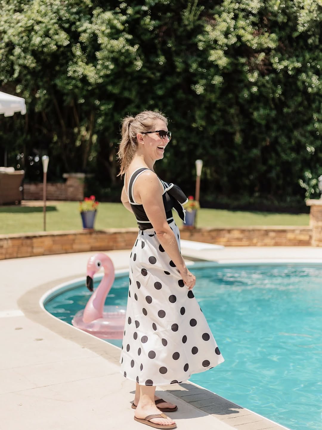 polka dot dress for poolside