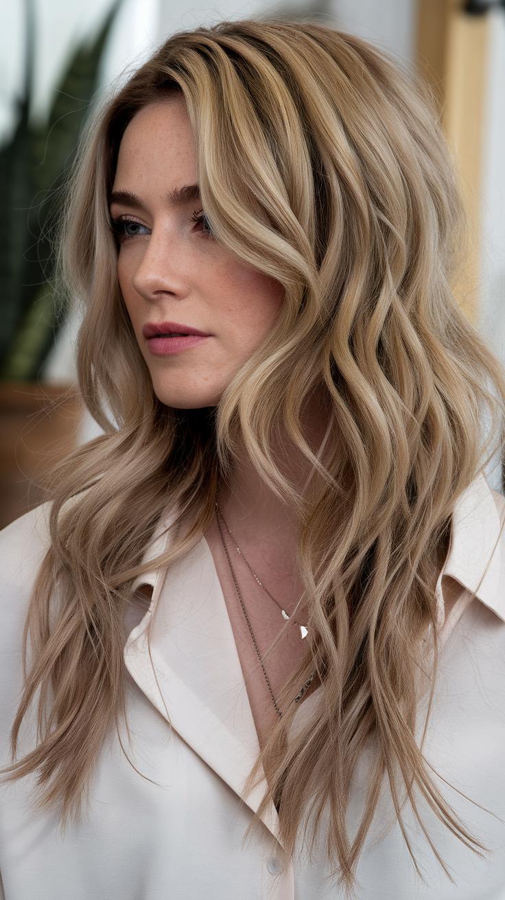 long layers ash blonde soft curls