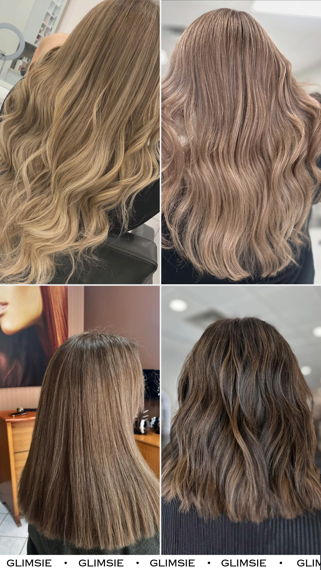 Various ash brown hair transformations