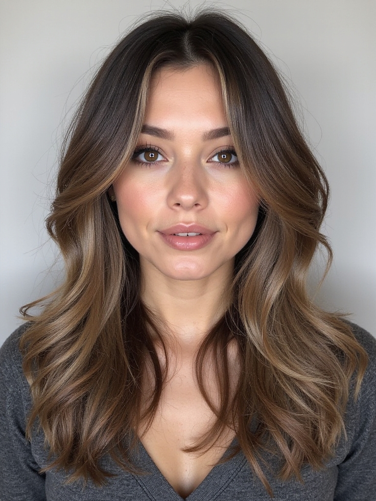 Classic medium-length waves with ash brown highlights