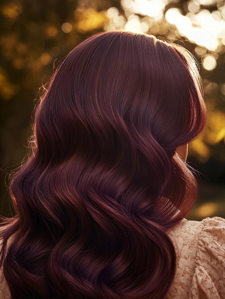 Rich plum waves for a bold look