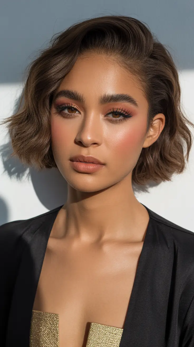 Chic short bob with soft waves