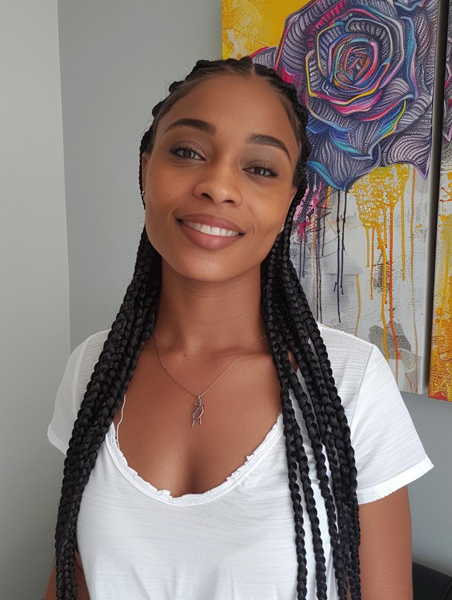 Classic long box braids