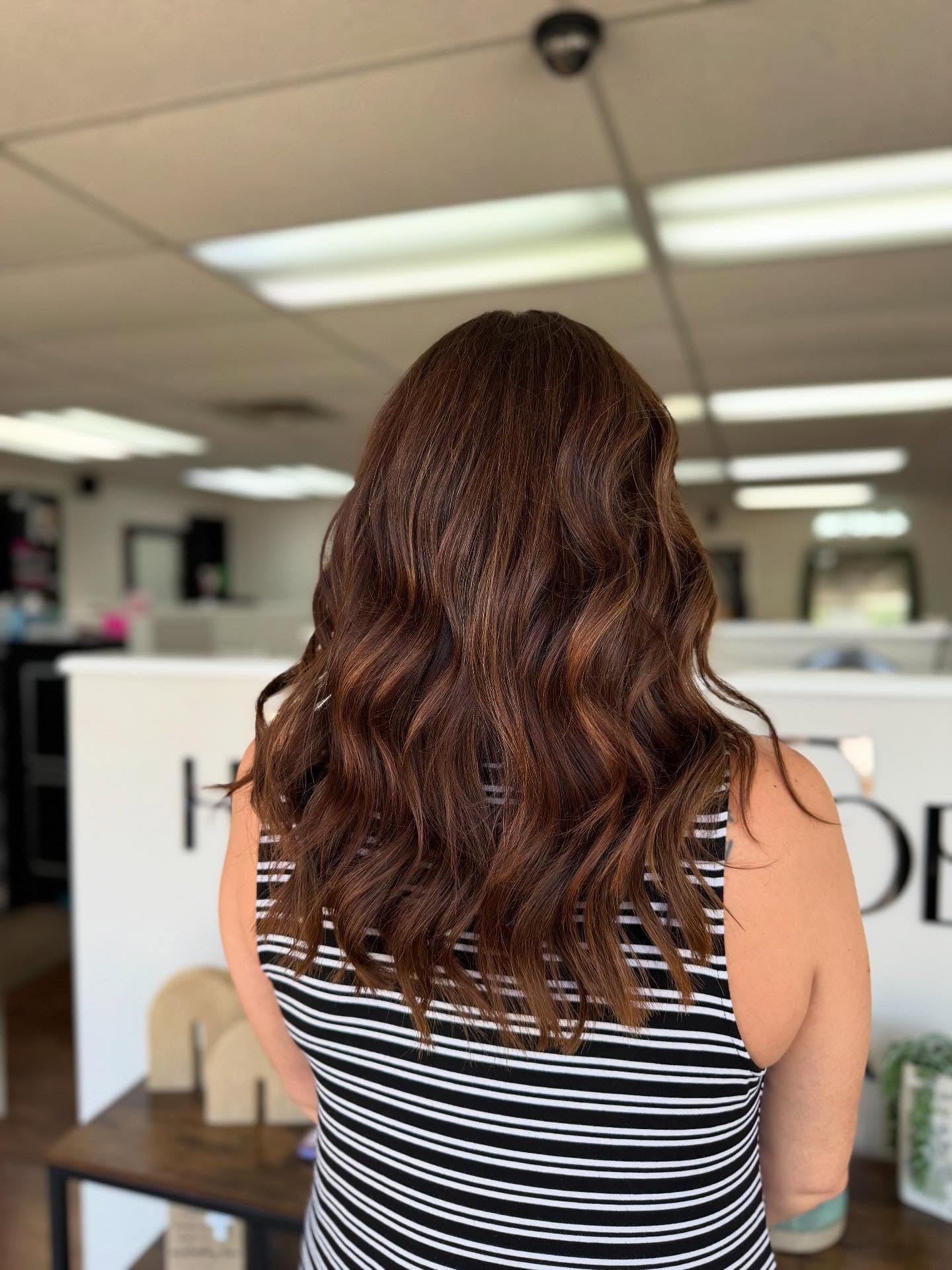 Rich chocolate waves with subtle highlights