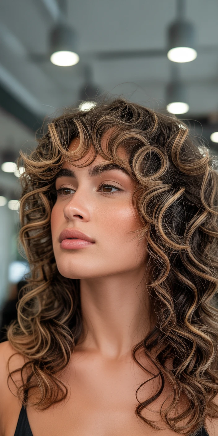 Bold curls with contrasting highlights
