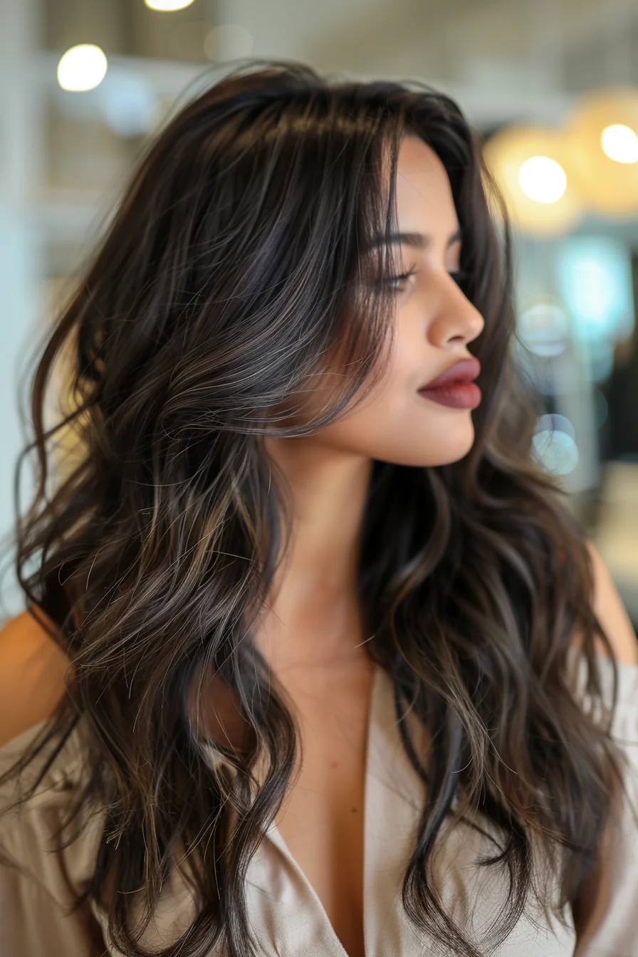 Effortless layers with balayage highlights