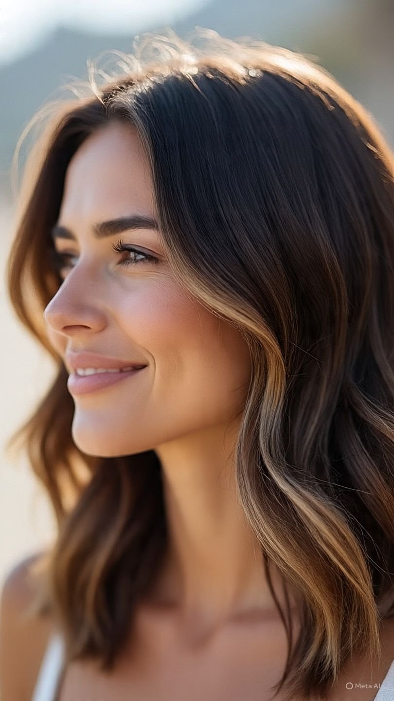 Classic brunette with soft waves