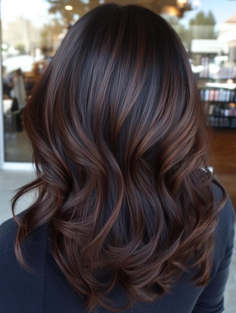 Rich chocolate waves with subtle highlights