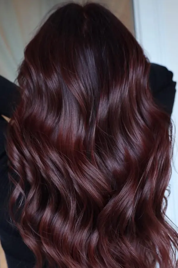 Deep cherry waves with glossy finish