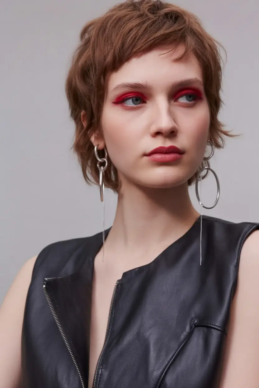 Short choppy bob with pixie inspiration