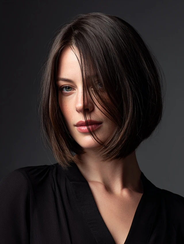 Chic choppy bob with natural shine