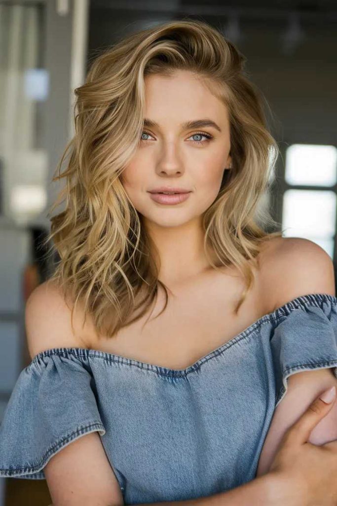 Soft blonde waves, effortless spring hairstyle