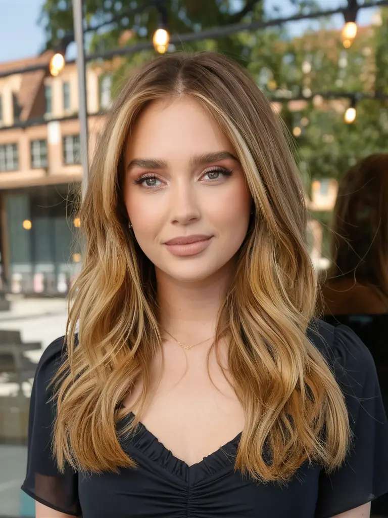 Natural waves with subtle highlights, spring-ready hairstyle