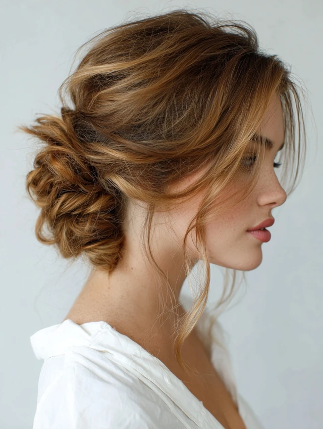 Elegant braided updo, classic and sophisticated hairstyle