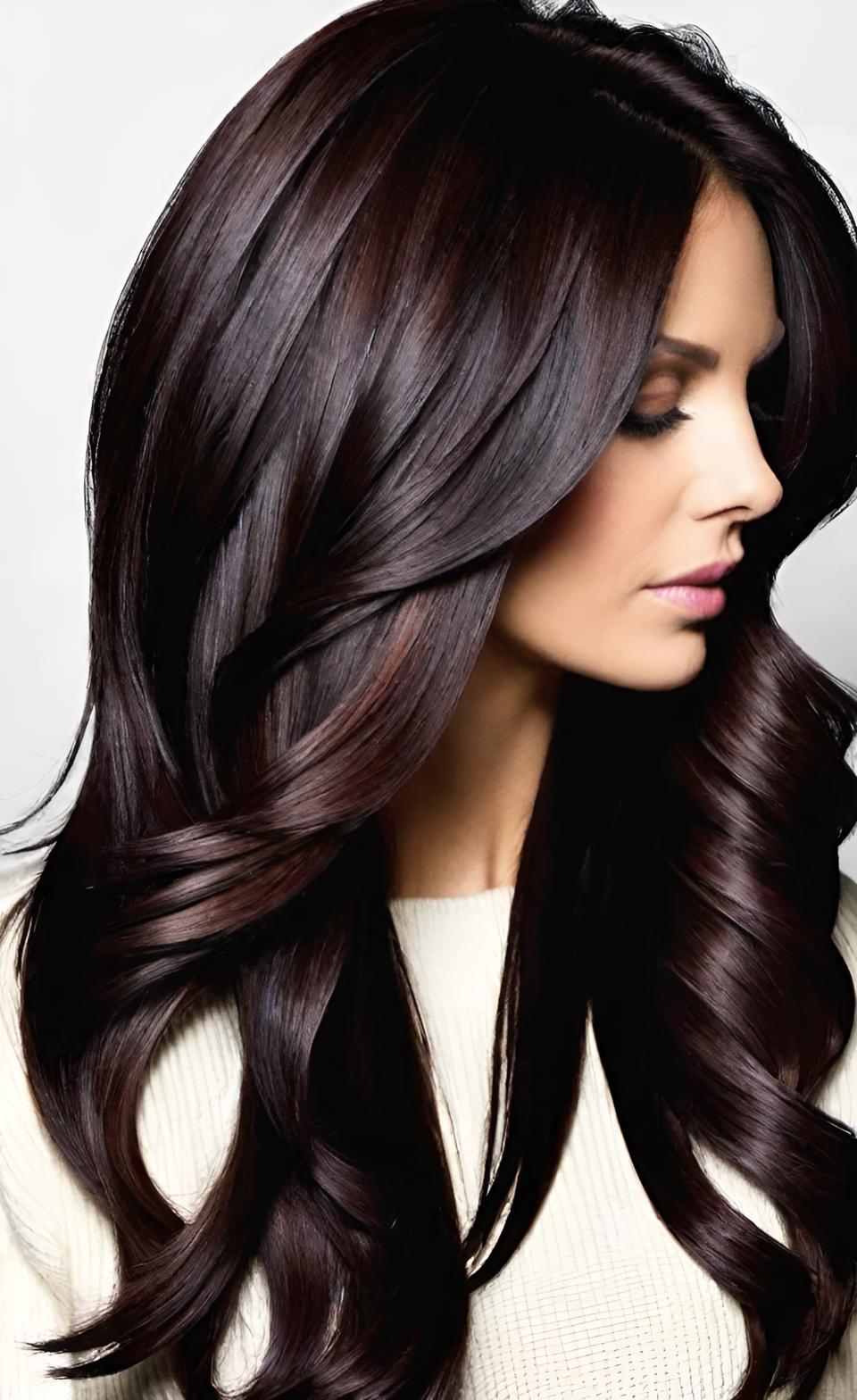 Long rich mahogany layers with glossy finish