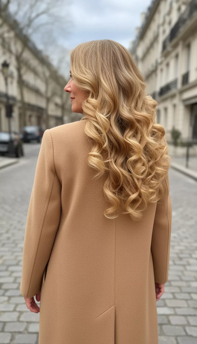 Classic curls dirty blonde with golden undertones
