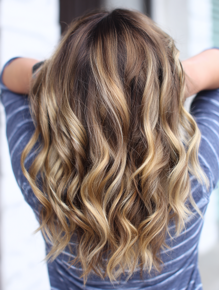 Relaxed waves dirty blonde warm undertones
