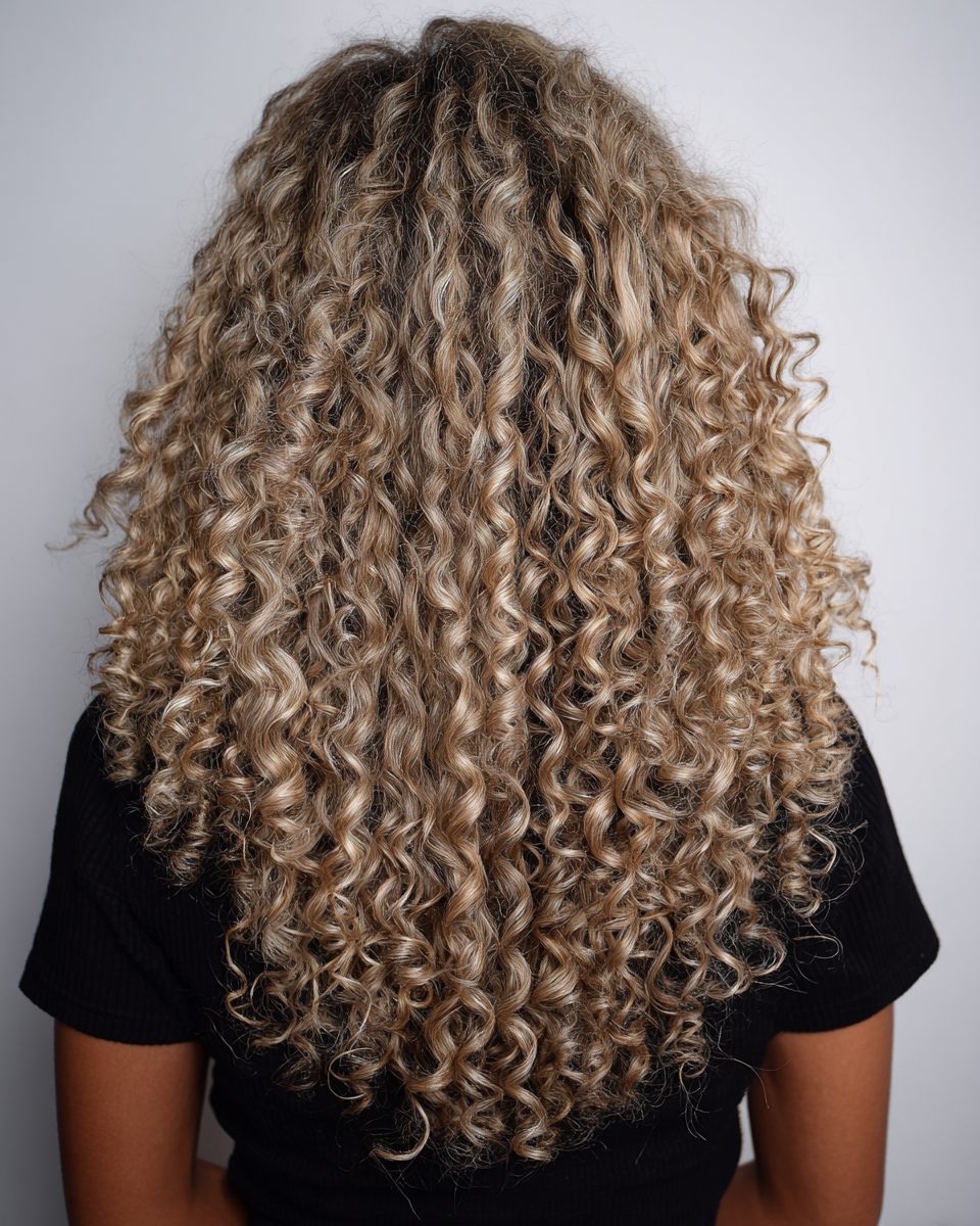 Defined curls with luminous shine