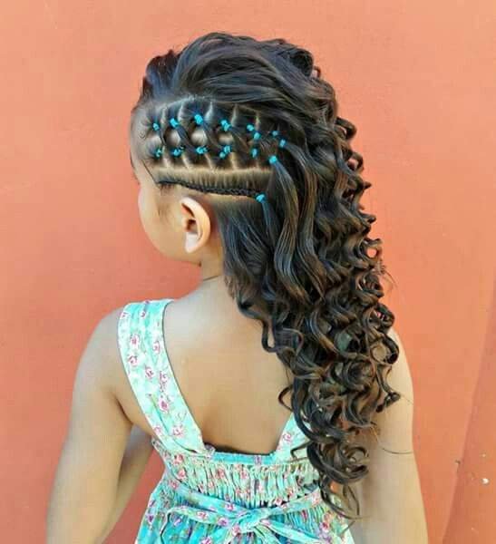 Intricate braided curls with a playful twist, perfect for an Easter celebration.