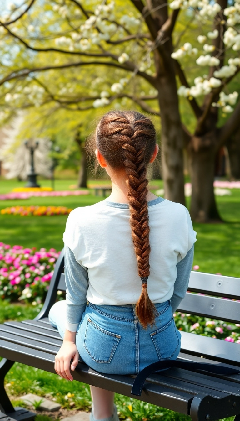 Playful high ponytail with glitter accents for a joyful Easter look
