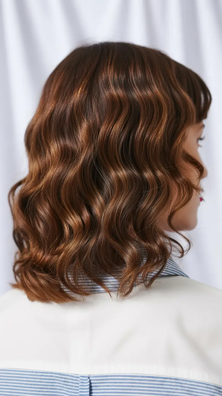 Glossy vintage waves with rich color
