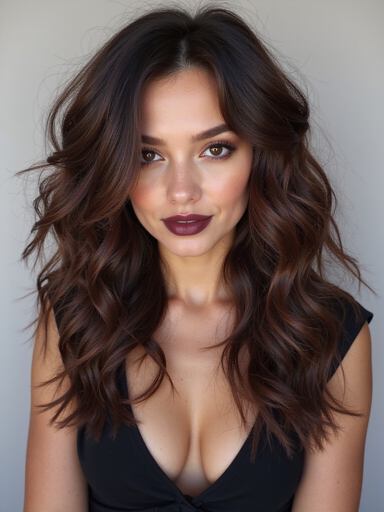 Glamorous long waves with volume and shine