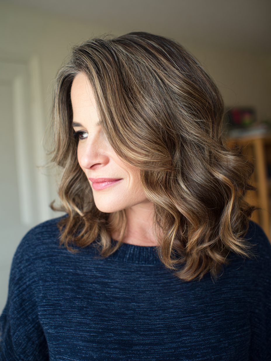 Soft waves with subtle highlights and dimension