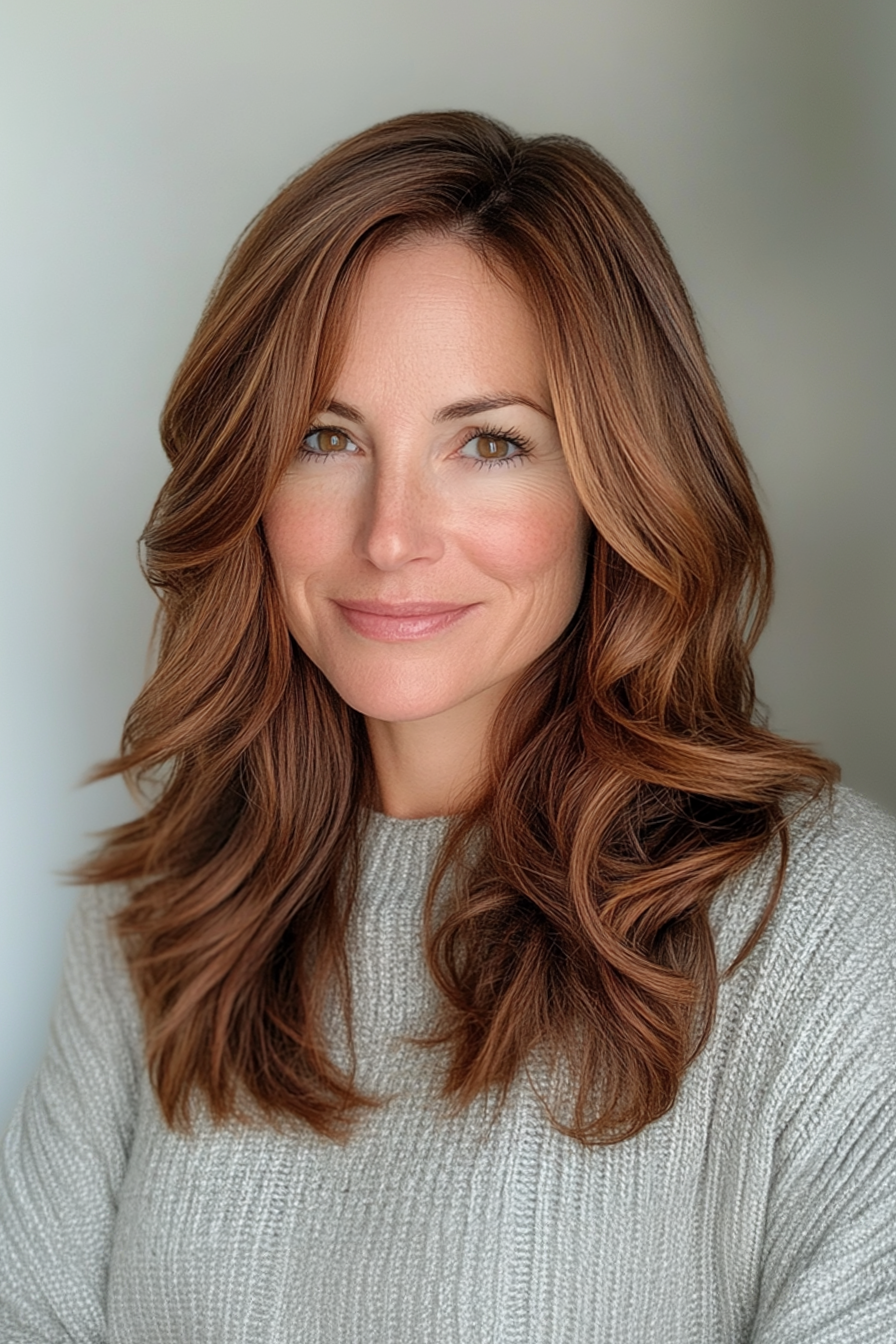 Soft waves, warm highlights, effortless elegance