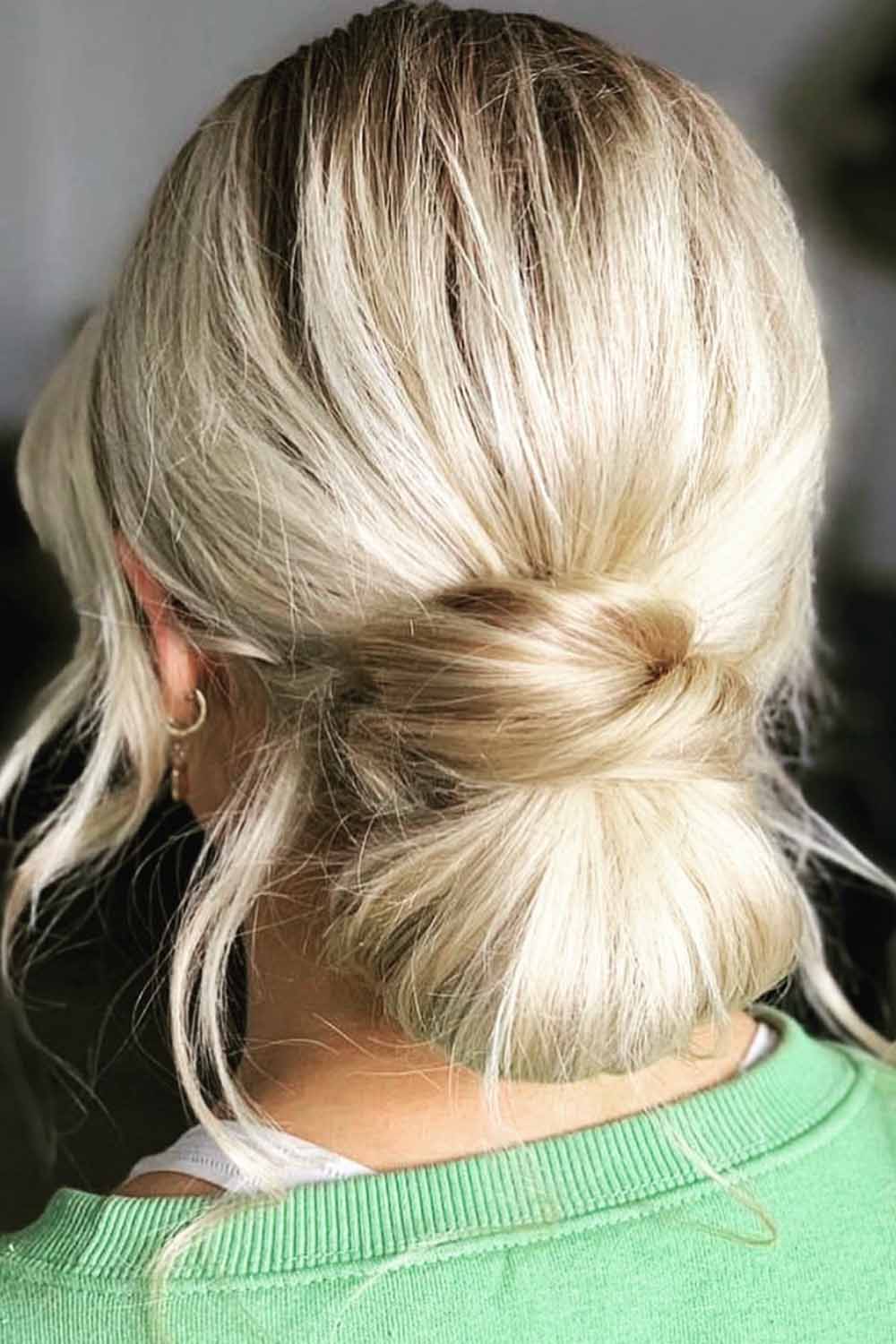 Sleek low bun, minimalist and chic