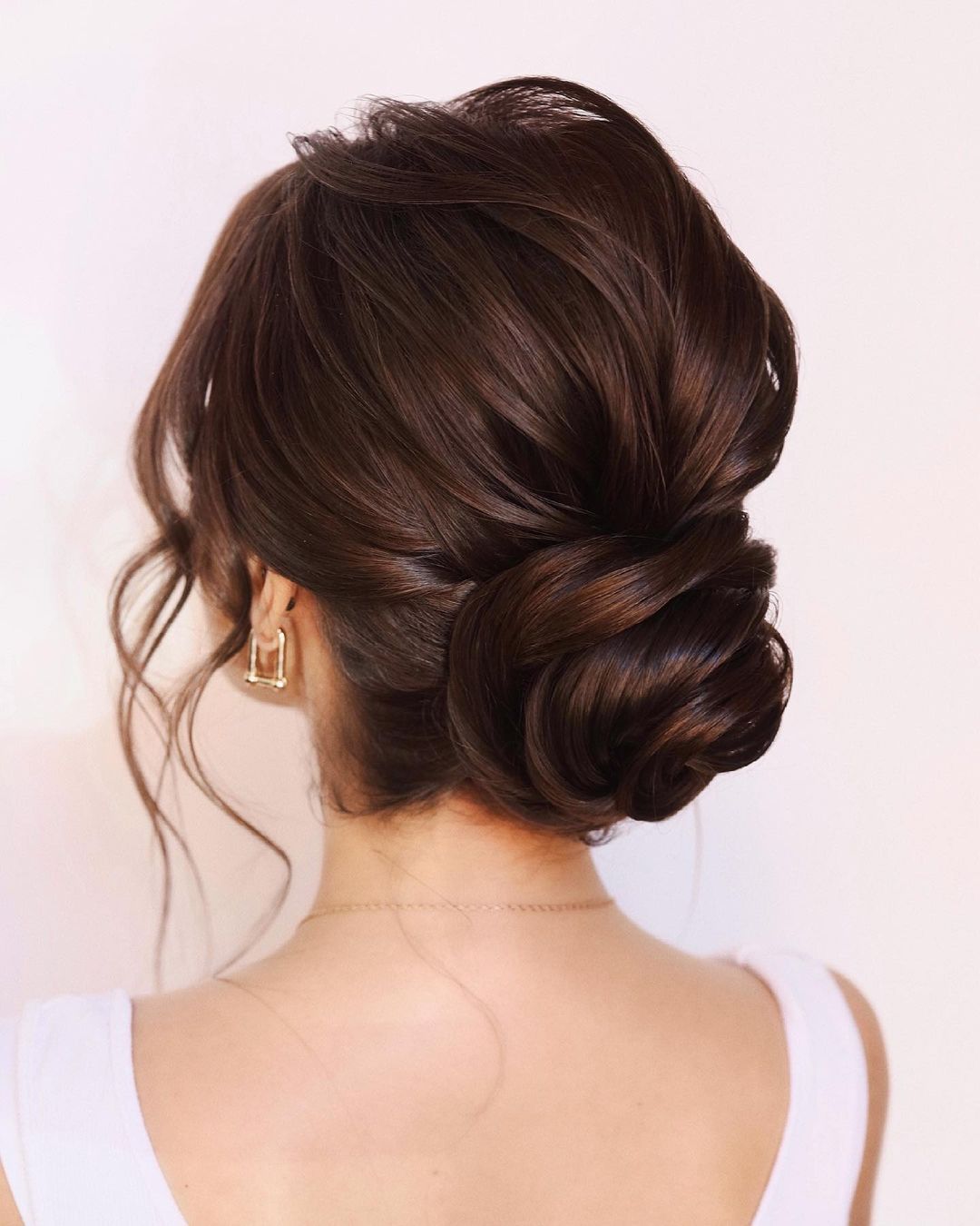 Classic twisted updo with elegant finish