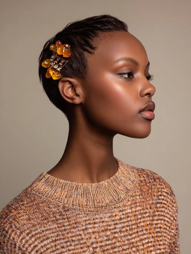 Sleek pixie with embellishments