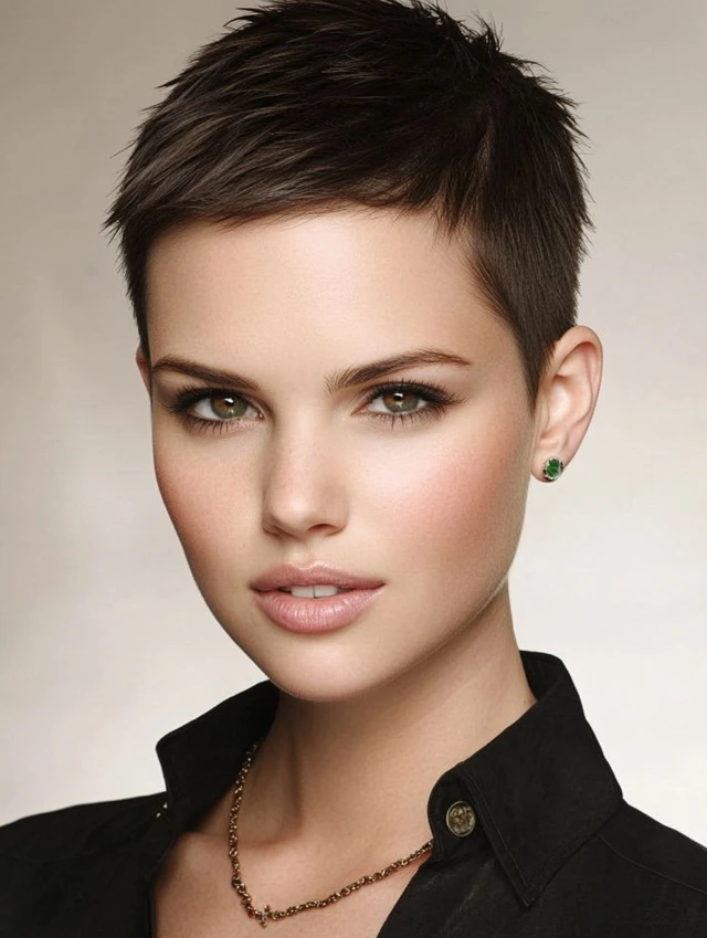 Sleek pixie cut with added texture