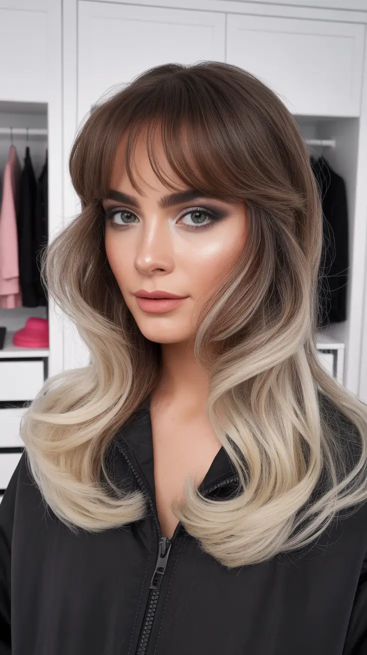 Soft waves with face-framing highlights