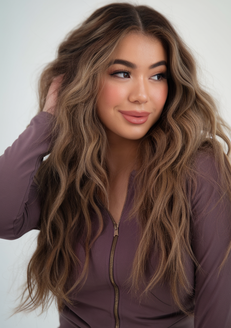 Soft honey waves with natural texture