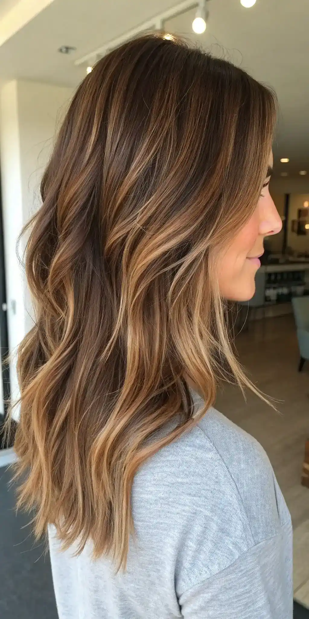Subtle honey waves with highlights