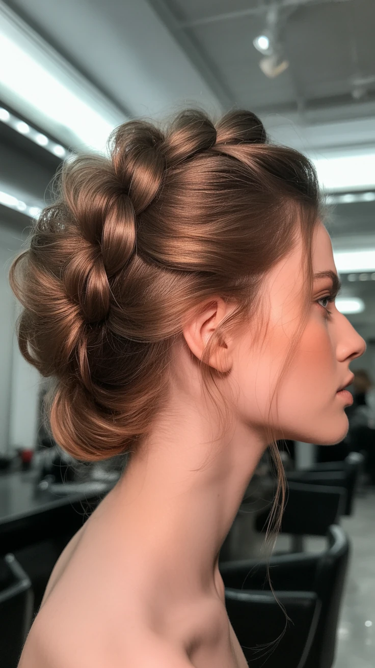 Intricate updo with braided details