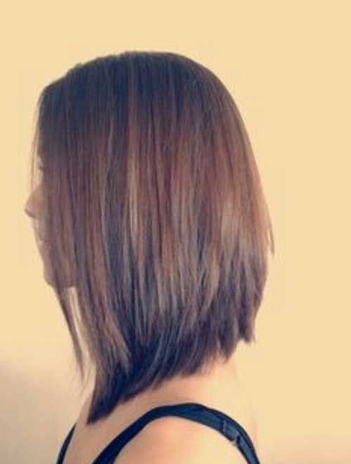 Sleek angled lob with smooth finish
