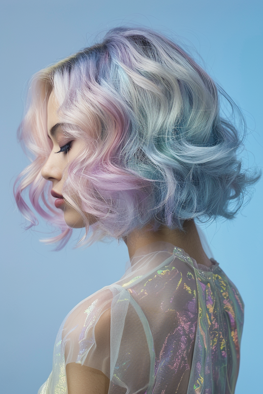 Pastel dream curls with soft hues