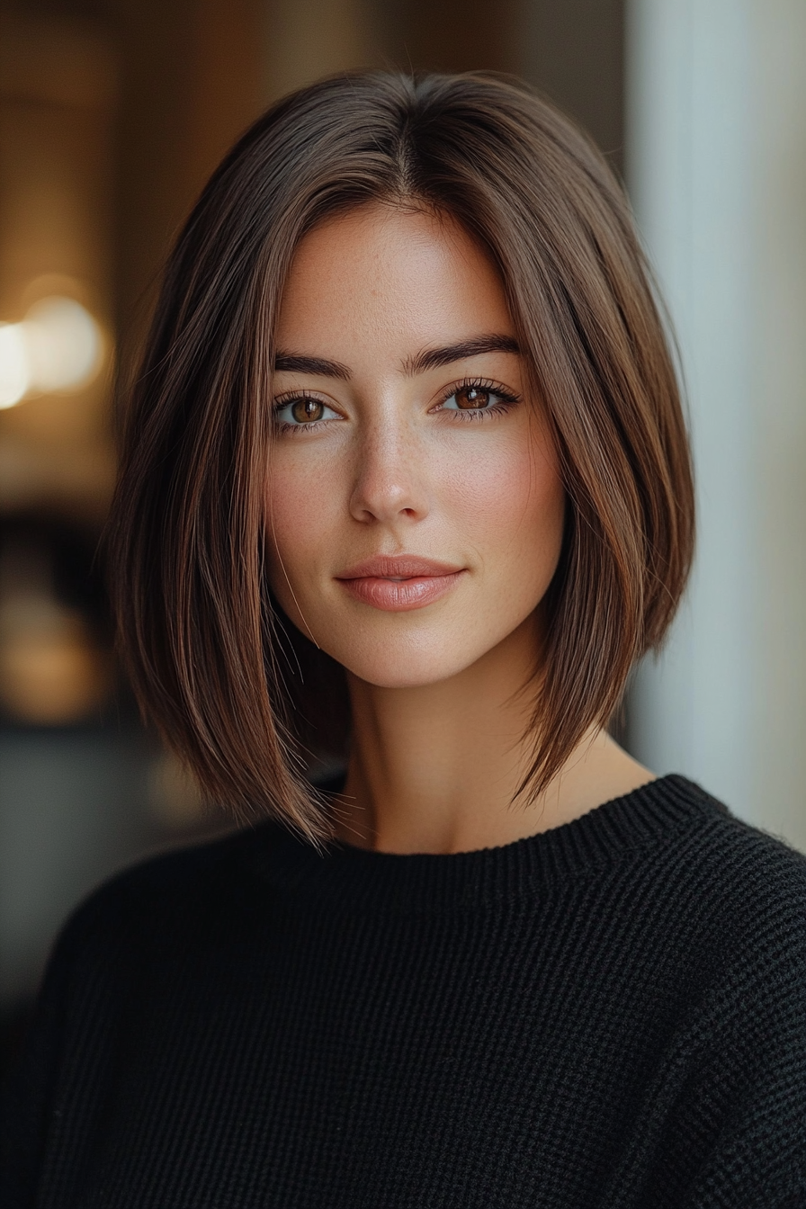 Modern chic bob with sleek lines