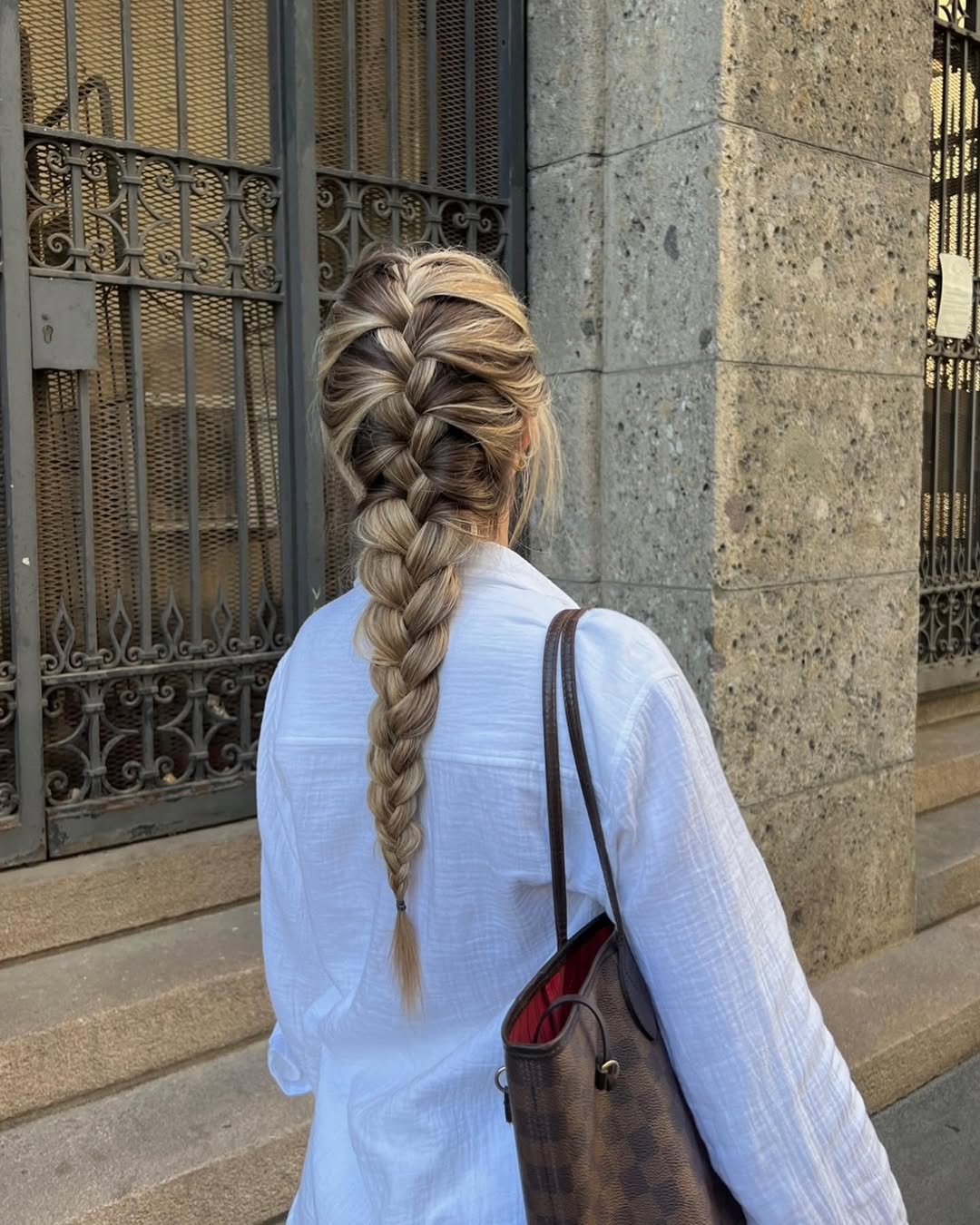 Classic French braid with neat finish