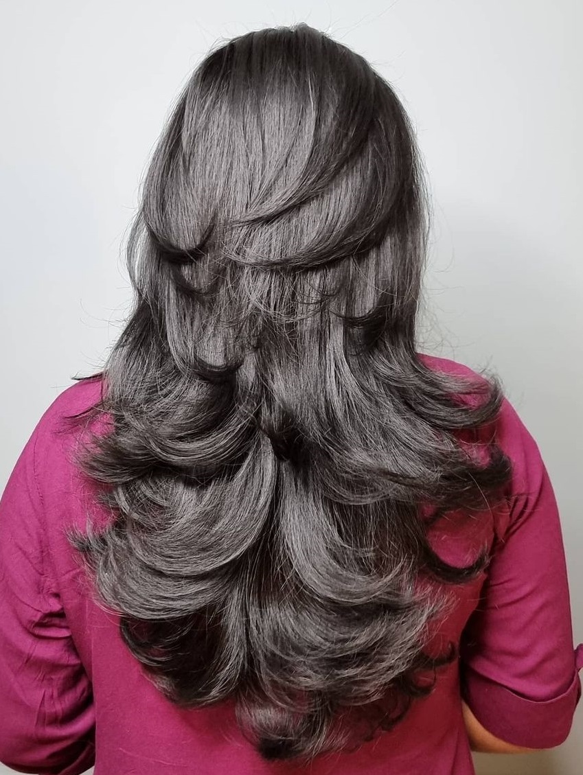 Glossy black layers with sleek finish