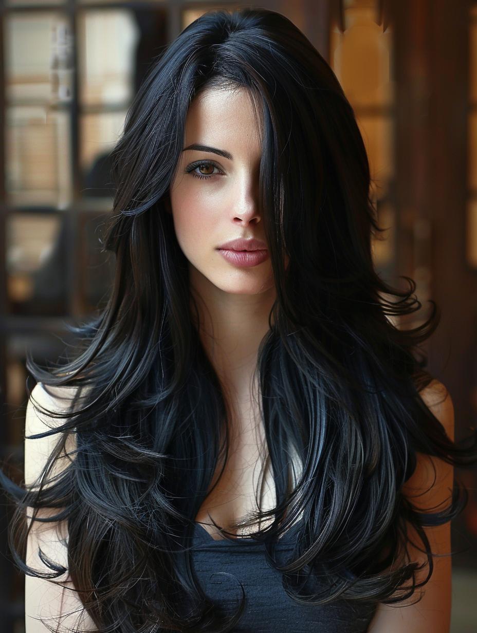 Sleek raven layers high shine