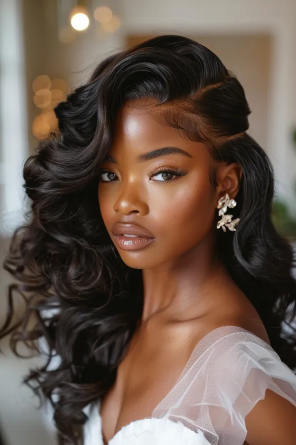 Side-swept waves with shine and volume