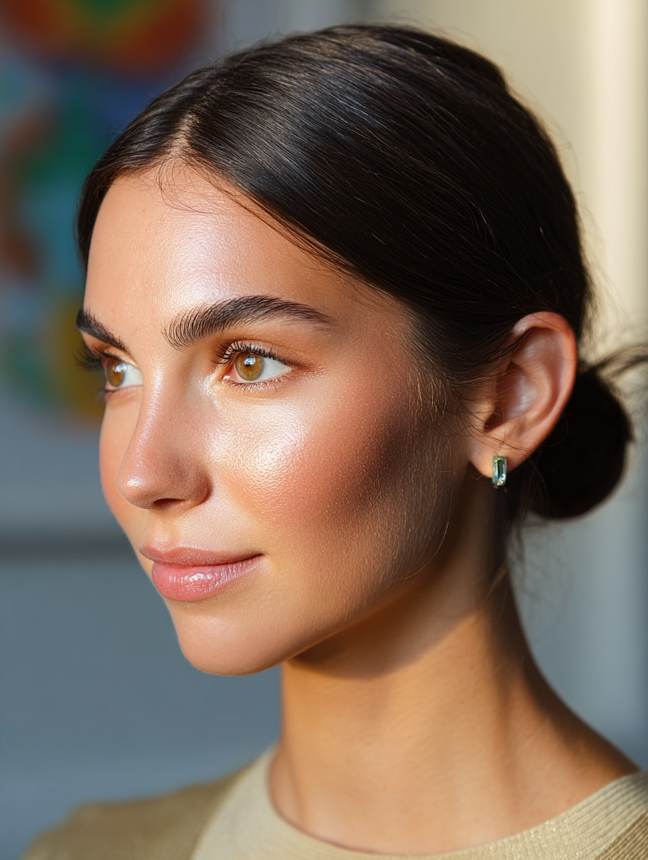 Sleek low bun with minimalist style