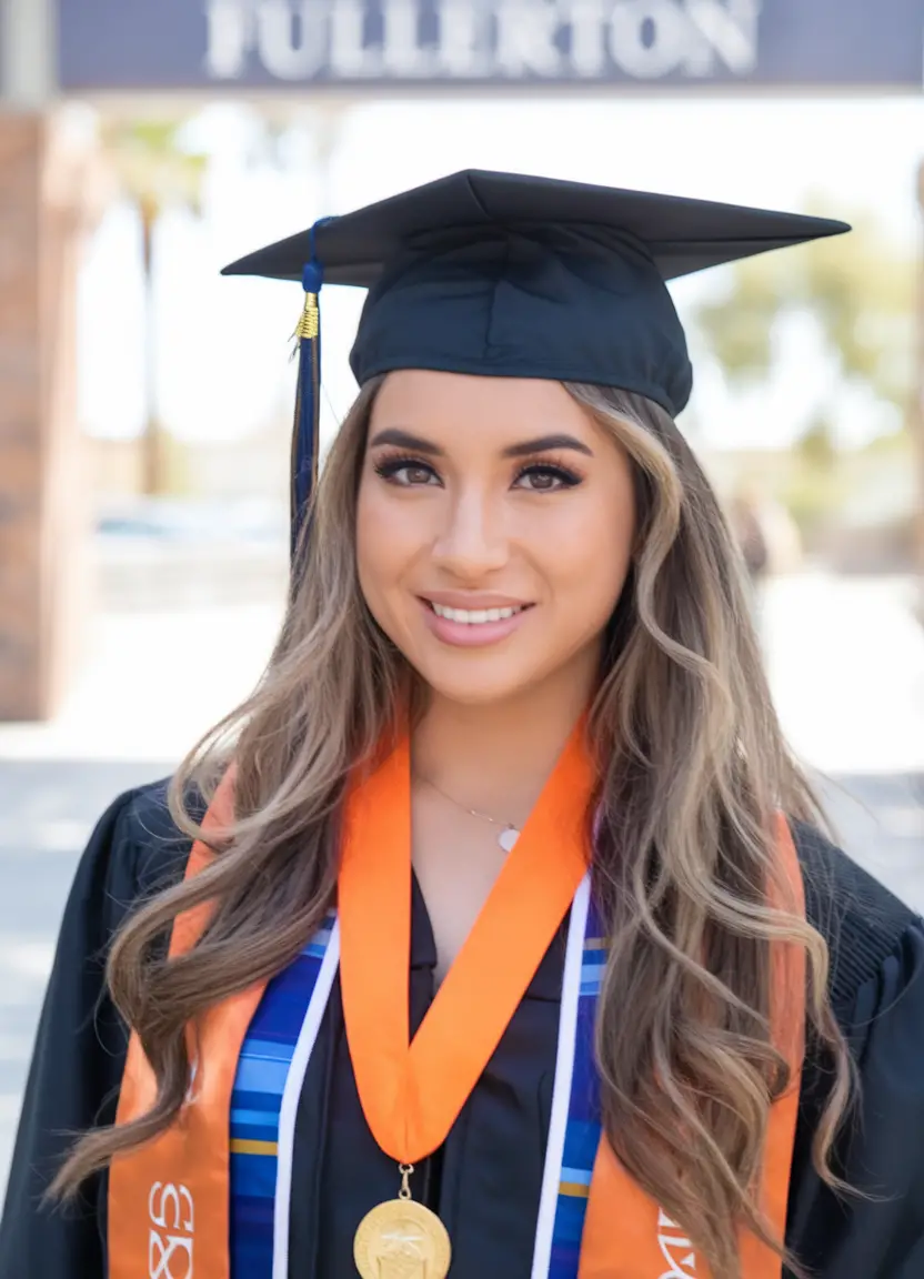 Graduation-ready ombre waves with subtle highlights